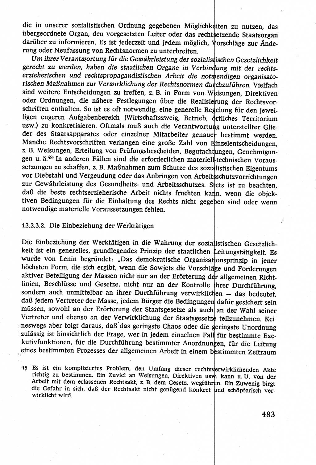 Staatsrecht der DDR (Deutsche Demokratische Republik), Lehrbuch 1977, Seite 483 (St.-R. DDR Lb. 1977, S. 483)