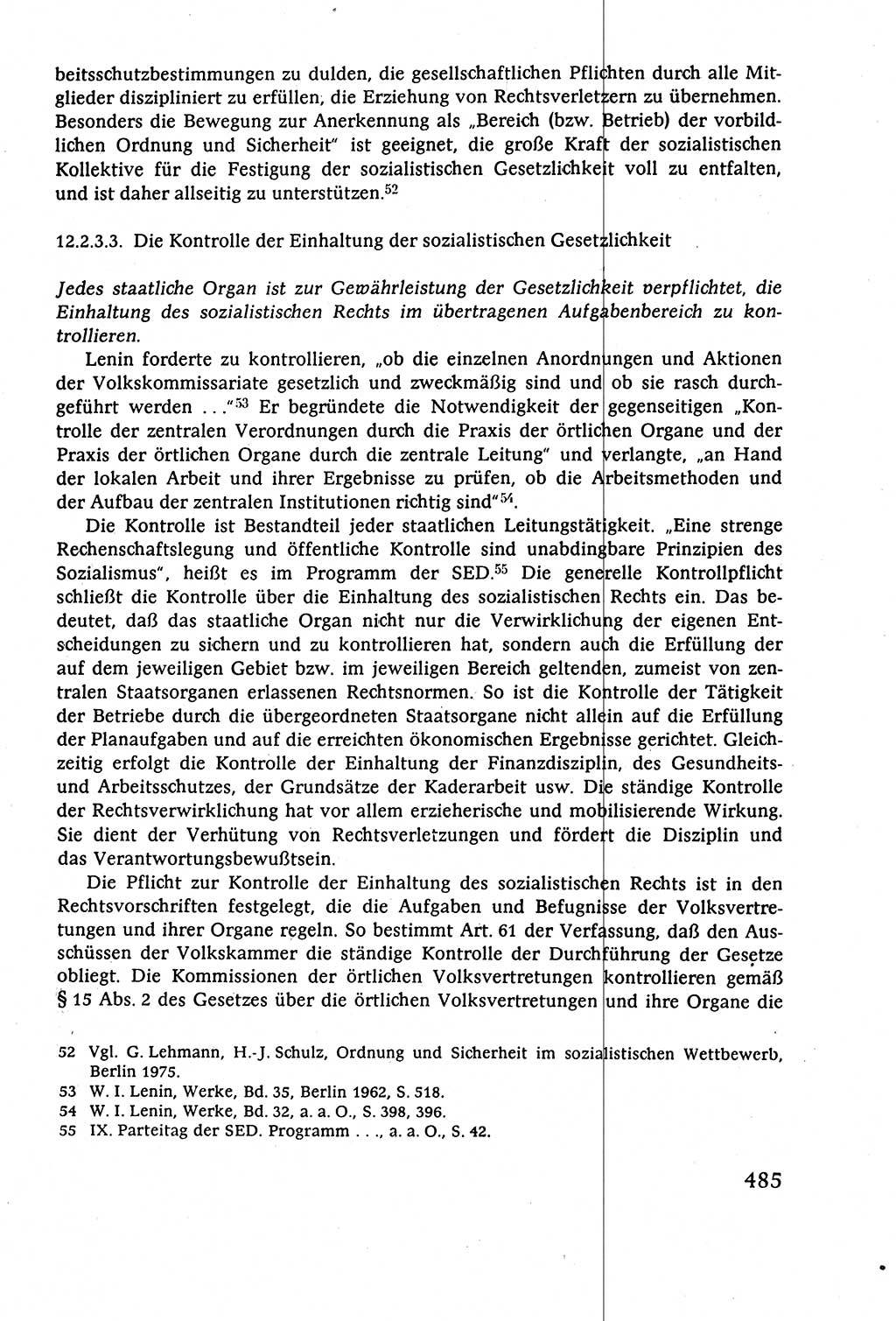 Staatsrecht der DDR (Deutsche Demokratische Republik), Lehrbuch 1977, Seite 485 (St.-R. DDR Lb. 1977, S. 485)