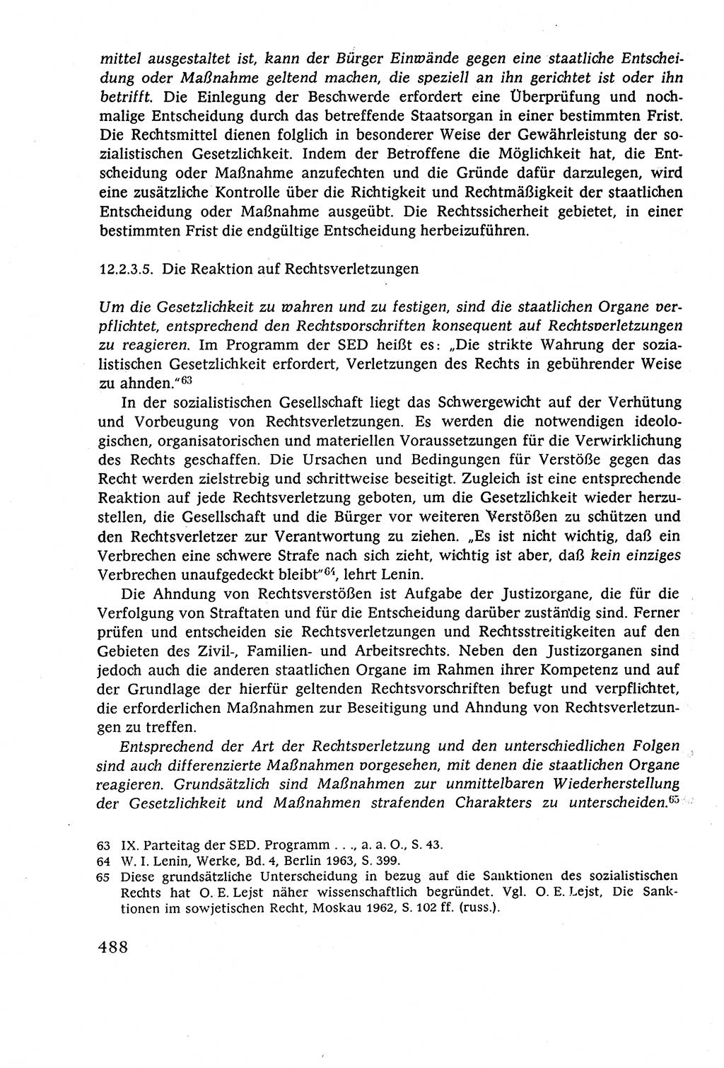 Staatsrecht der DDR (Deutsche Demokratische Republik), Lehrbuch 1977, Seite 488 (St.-R. DDR Lb. 1977, S. 488)