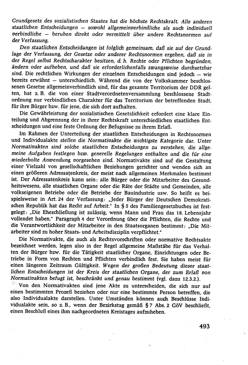 Staatsrecht der DDR (Deutsche Demokratische Republik), Lehrbuch 1977, Seite 493 (St.-R. DDR Lb. 1977, S. 493)