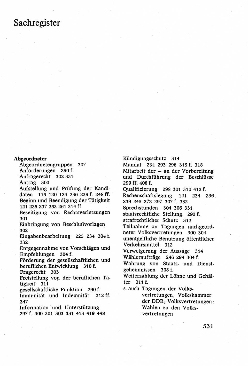 Staatsrecht der DDR (Deutsche Demokratische Republik), Lehrbuch 1977, Seite 531 (St.-R. DDR Lb. 1977, S. 531)