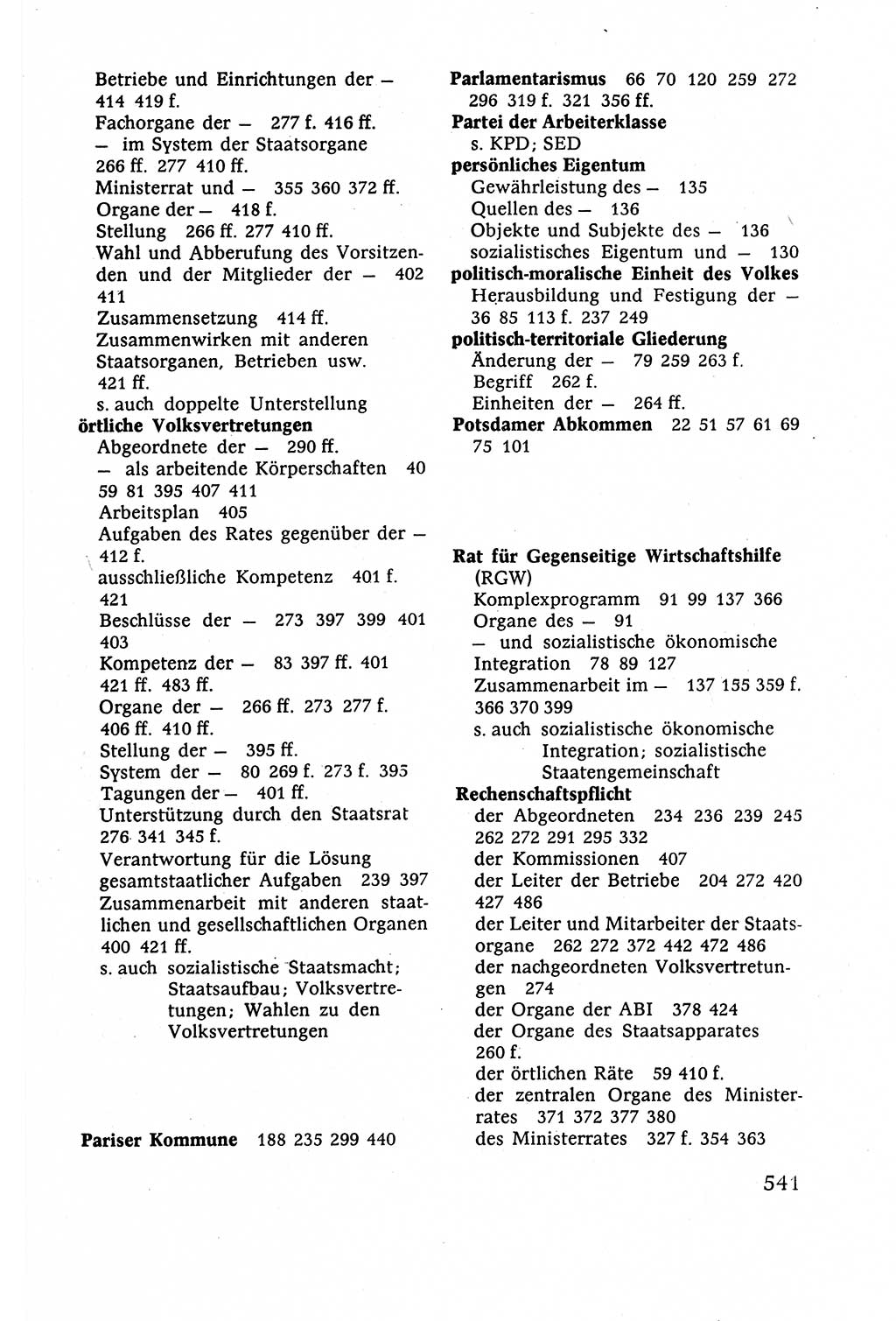 Staatsrecht der DDR (Deutsche Demokratische Republik), Lehrbuch 1977, Seite 541 (St.-R. DDR Lb. 1977, S. 541)