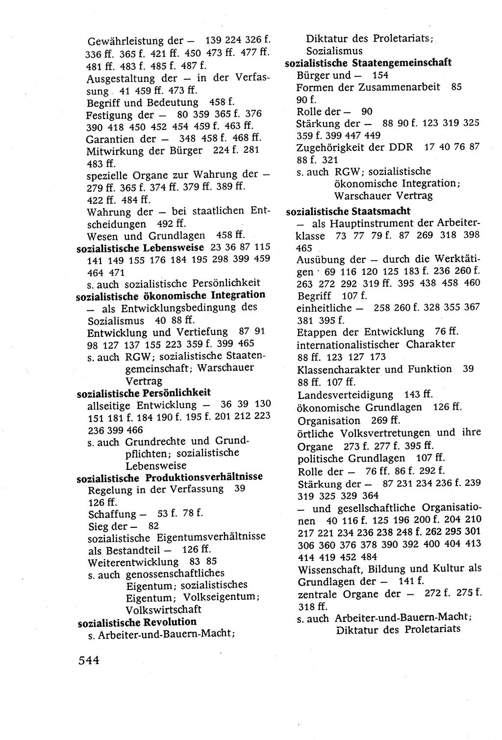 Staatsrecht der DDR (Deutsche Demokratische Republik), Lehrbuch 1977, Seite 544 (St.-R. DDR Lb. 1977, S. 544)
