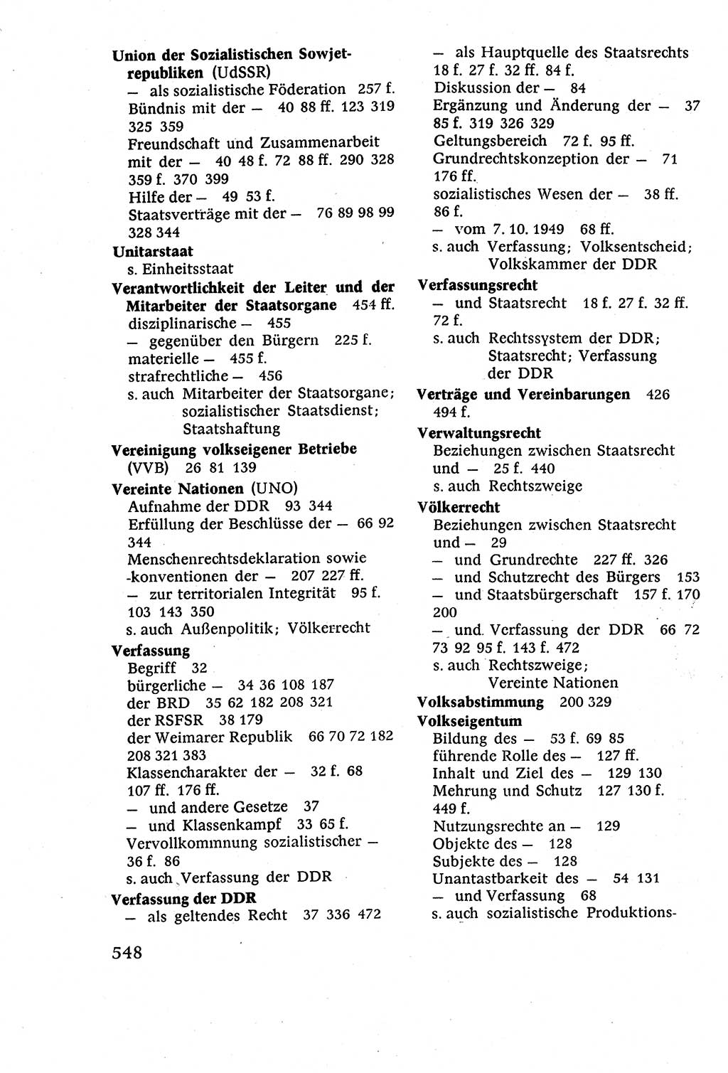 Staatsrecht der DDR (Deutsche Demokratische Republik), Lehrbuch 1977, Seite 548 (St.-R. DDR Lb. 1977, S. 548)