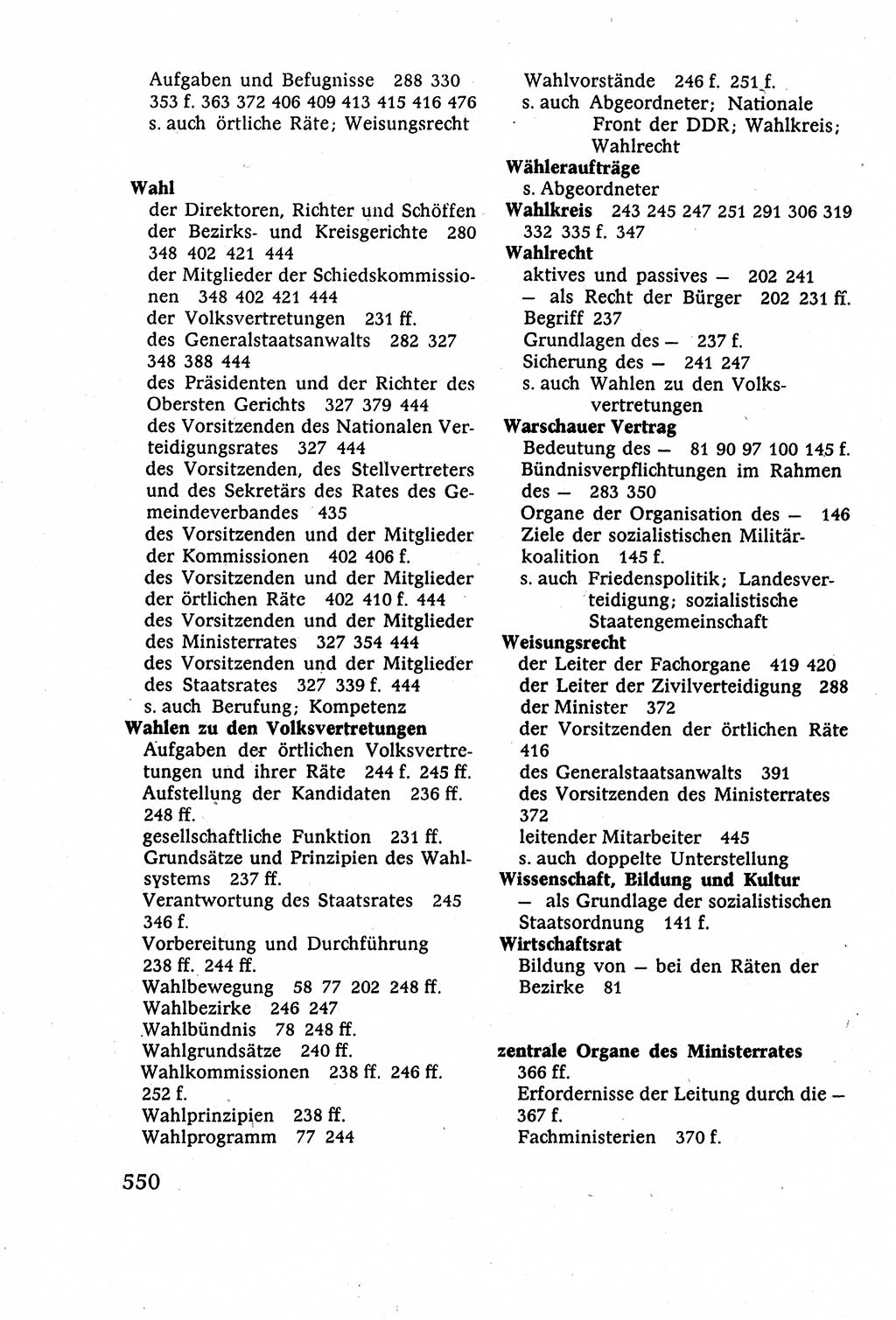 Staatsrecht der DDR (Deutsche Demokratische Republik), Lehrbuch 1977, Seite 550 (St.-R. DDR Lb. 1977, S. 550)