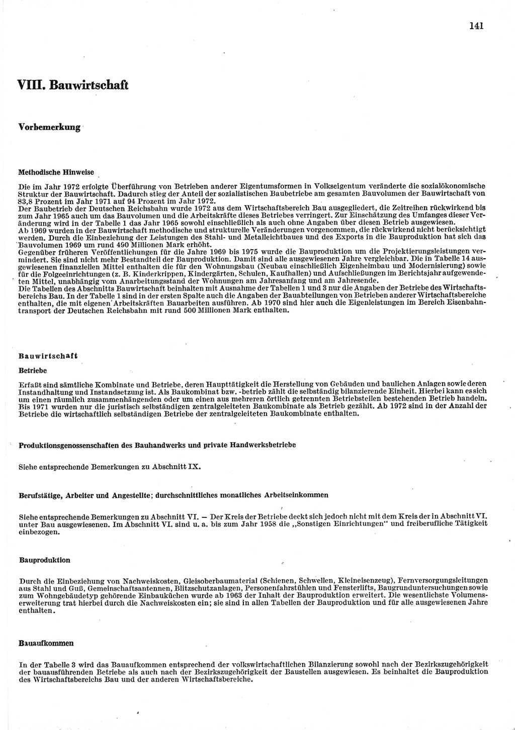 Statistisches Jahrbuch der Deutschen Demokratischen Republik (DDR) 1977, Seite 141 (Stat. Jb. DDR 1977, S. 141)