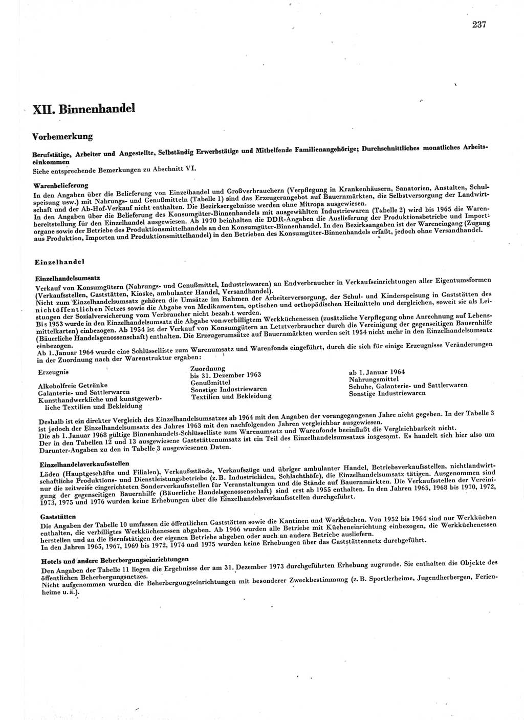 Statistisches Jahrbuch der Deutschen Demokratischen Republik (DDR) 1977, Seite 237 (Stat. Jb. DDR 1977, S. 237)