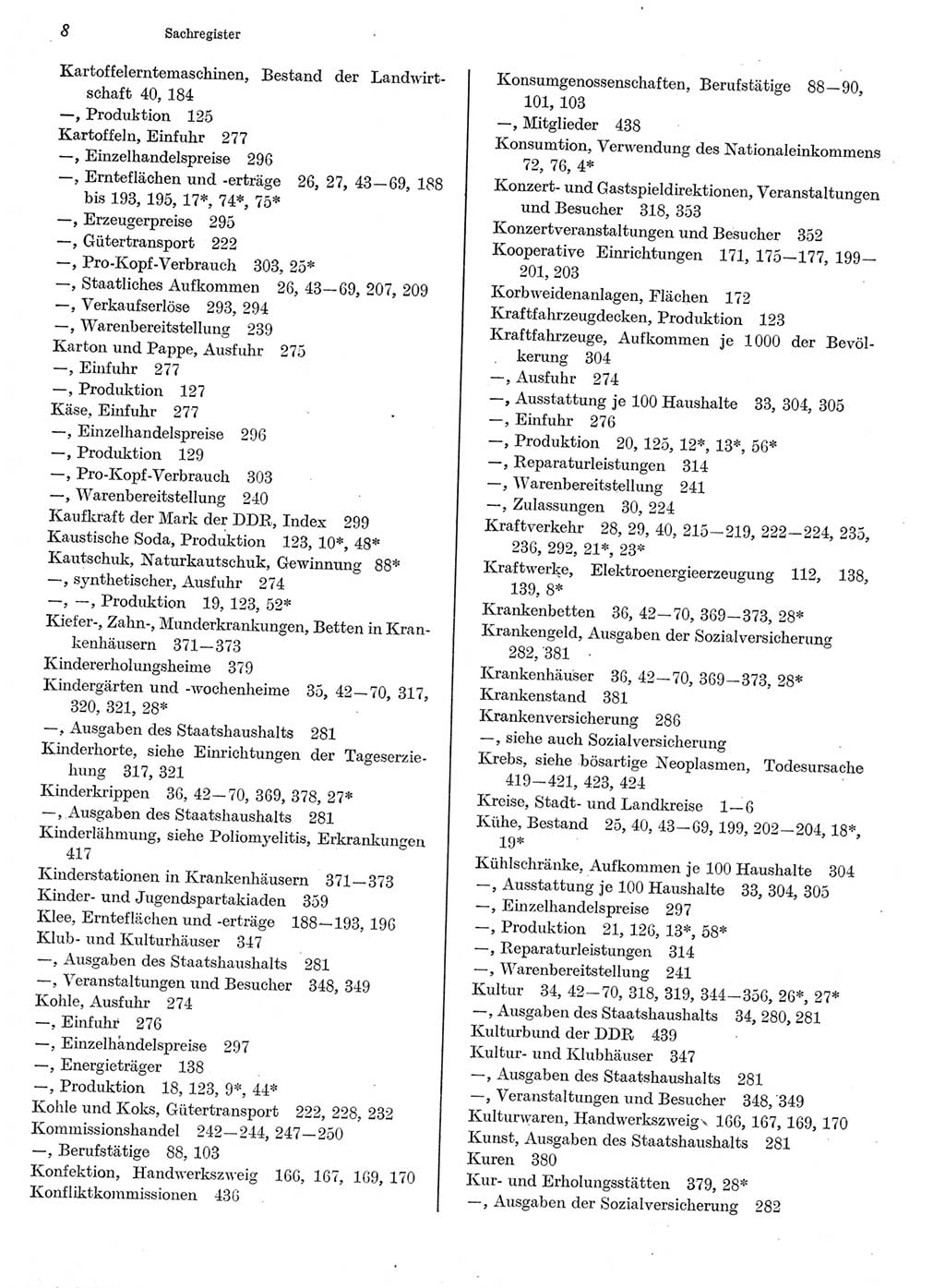 Statistisches Jahrbuch der Deutschen Demokratischen Republik (DDR) 1977, Seite 8 (Stat. Jb. DDR 1977, S. 8)