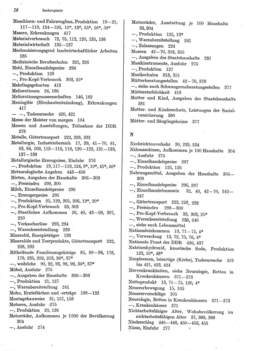 Statistisches Jahrbuch der Deutschen Demokratischen Republik (DDR) 1977, Seite 10 (Stat. Jb. DDR 1977, S. 10)