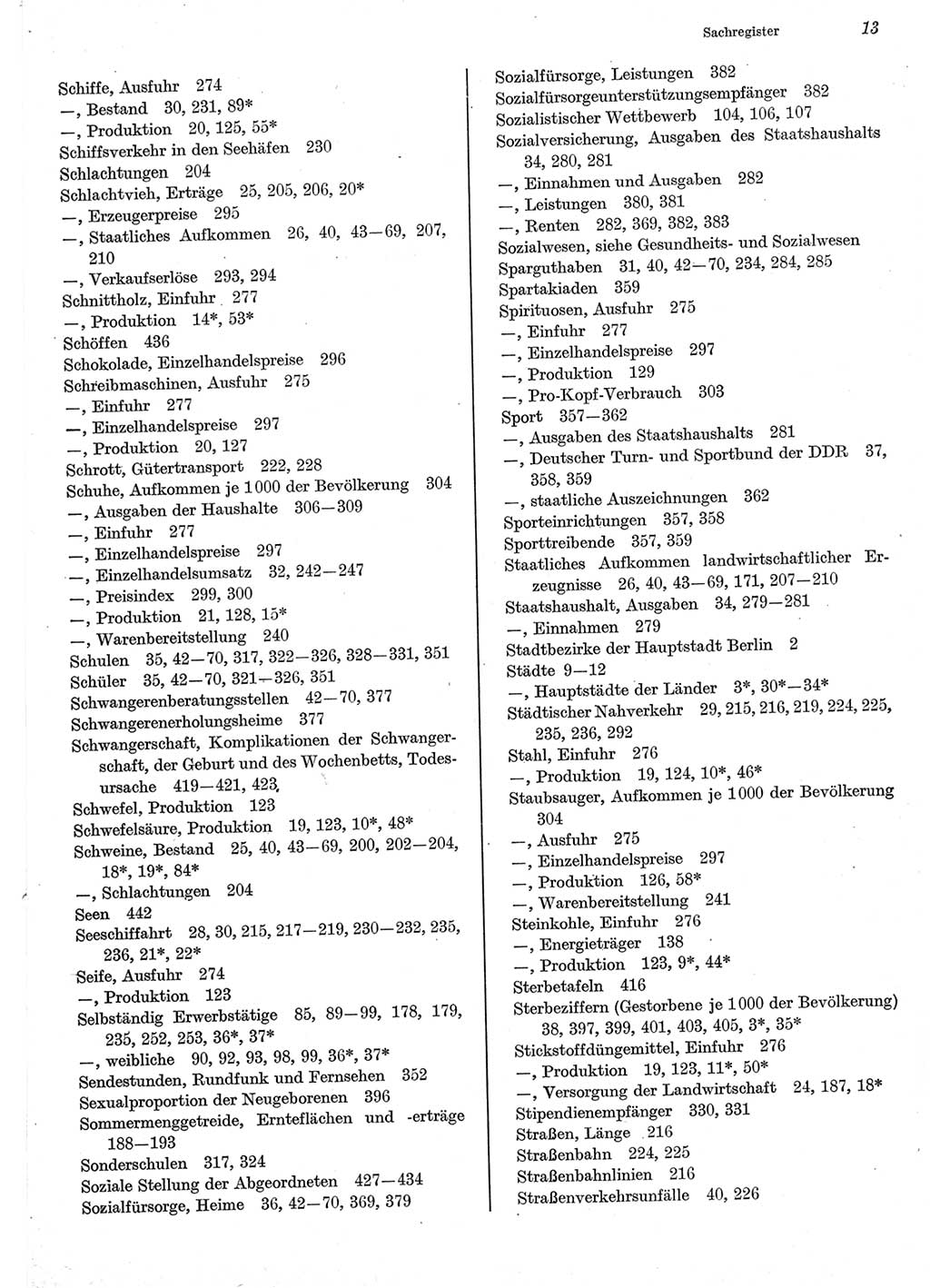 Statistisches Jahrbuch der Deutschen Demokratischen Republik (DDR) 1977, Seite 13 (Stat. Jb. DDR 1977, S. 13)