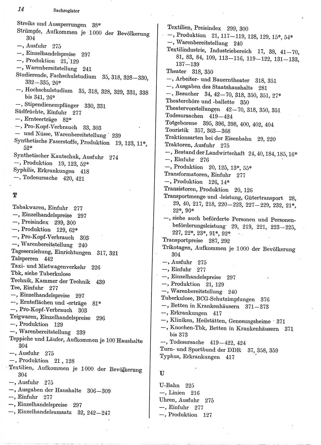 Statistisches Jahrbuch der Deutschen Demokratischen Republik (DDR) 1977, Seite 14 (Stat. Jb. DDR 1977, S. 14)