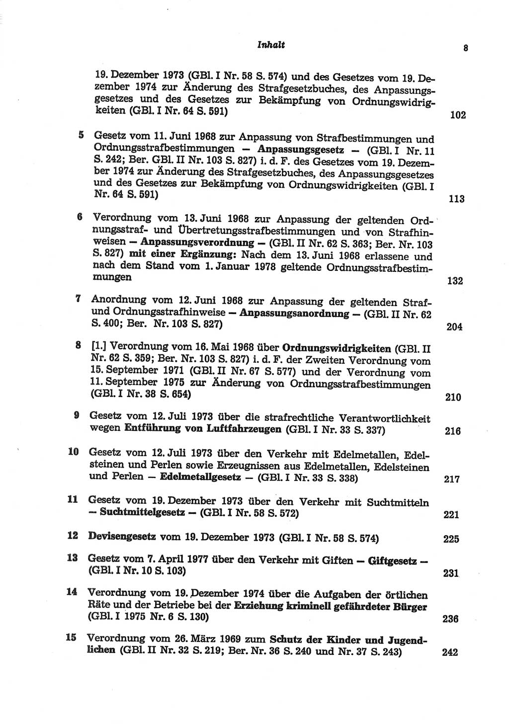 Strafgesetzbuch (StGB) der Deutschen Demokratischen Republik (DDR) und angrenzende Gesetze und Bestimmungen 1977, Seite 8 (StGB DDR Ges. Best. 1977, S. 8)