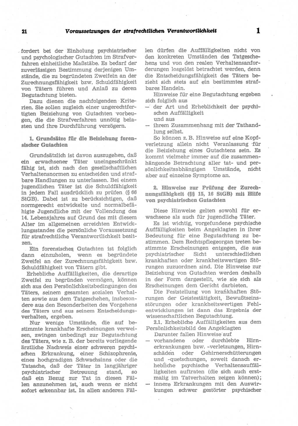 Strafgesetzbuch (StGB) der Deutschen Demokratischen Republik (DDR) und angrenzende Gesetze und Bestimmungen 1977, Seite 21 (StGB DDR Ges. Best. 1977, S. 21)