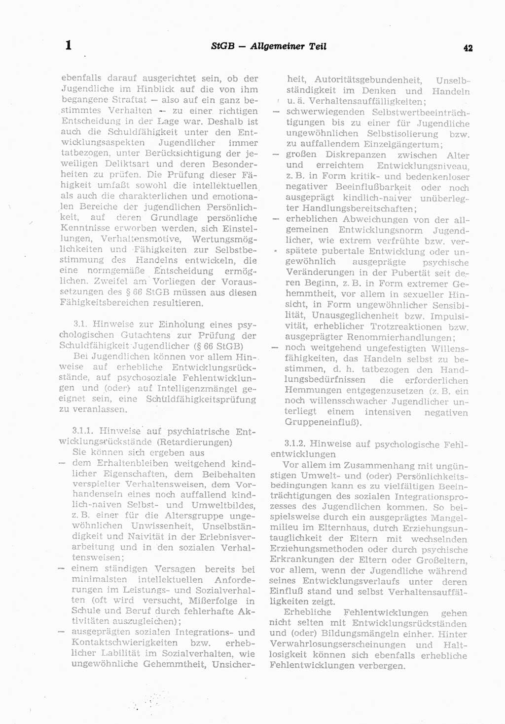 Strafgesetzbuch (StGB) der Deutschen Demokratischen Republik (DDR) und angrenzende Gesetze und Bestimmungen 1977, Seite 42 (StGB DDR Ges. Best. 1977, S. 42)