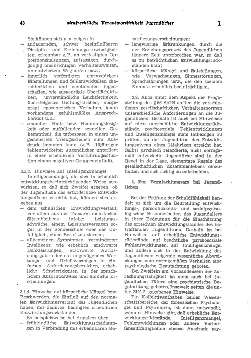 Strafgesetzbuch (StGB) der Deutschen Demokratischen Republik (DDR) und angrenzende Gesetze und Bestimmungen 1977, Seite 43 (StGB DDR Ges. Best. 1977, S. 43)