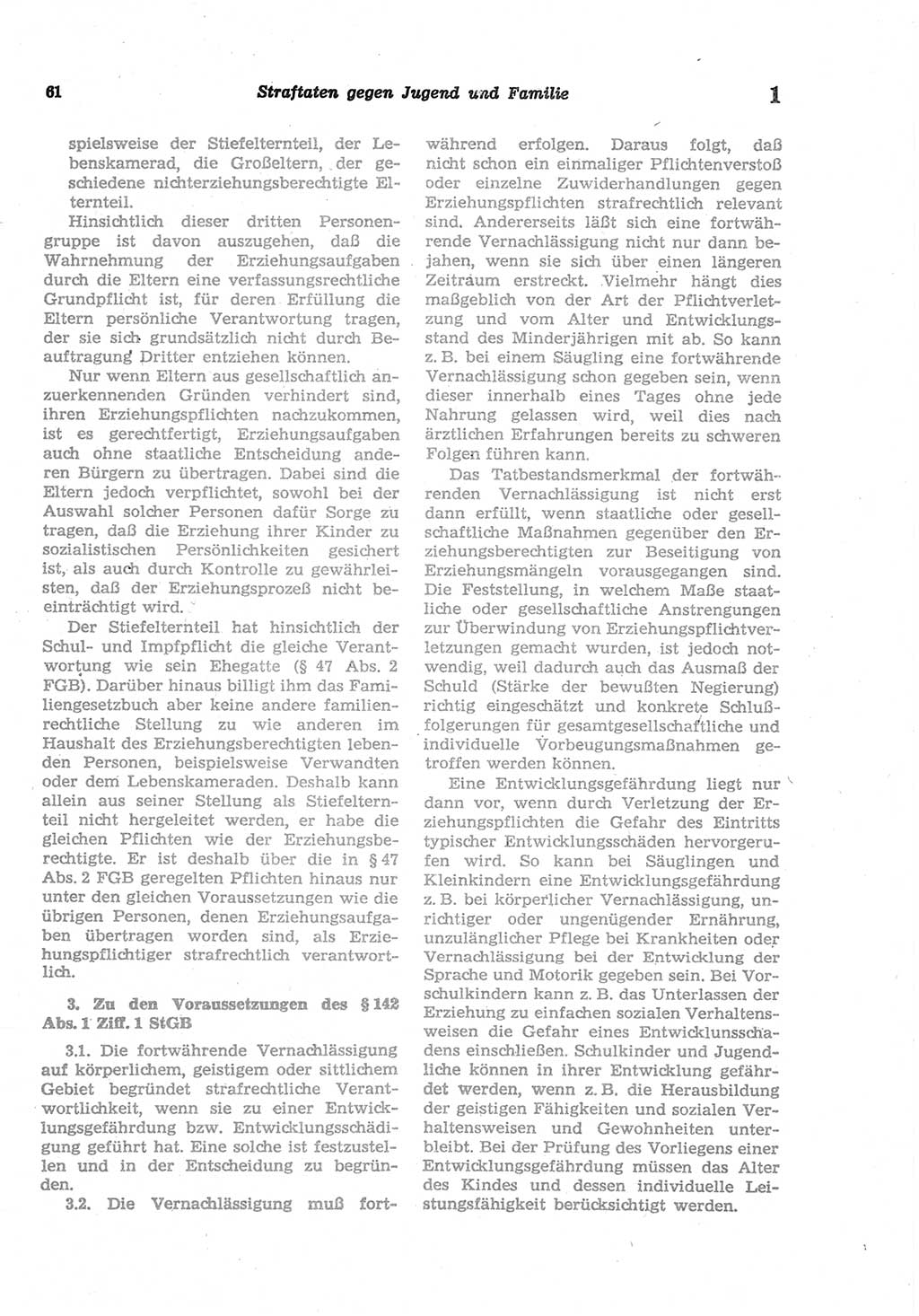 Strafgesetzbuch (StGB) der Deutschen Demokratischen Republik (DDR) und angrenzende Gesetze und Bestimmungen 1977, Seite 61 (StGB DDR Ges. Best. 1977, S. 61)