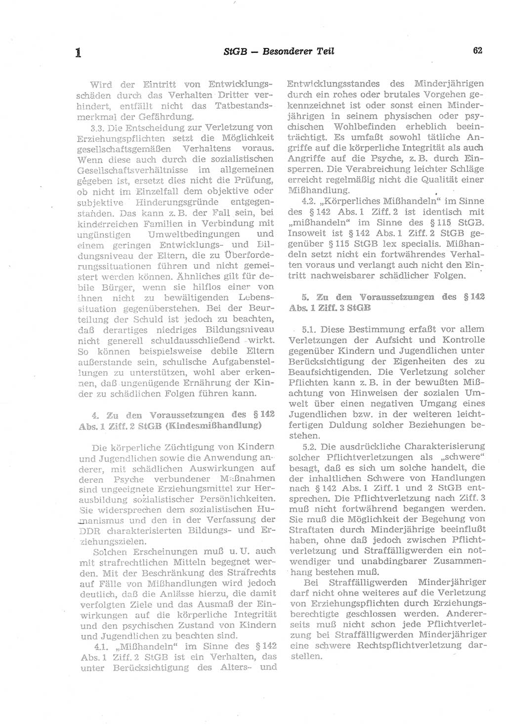 Strafgesetzbuch (StGB) der Deutschen Demokratischen Republik (DDR) und angrenzende Gesetze und Bestimmungen 1977, Seite 62 (StGB DDR Ges. Best. 1977, S. 62)