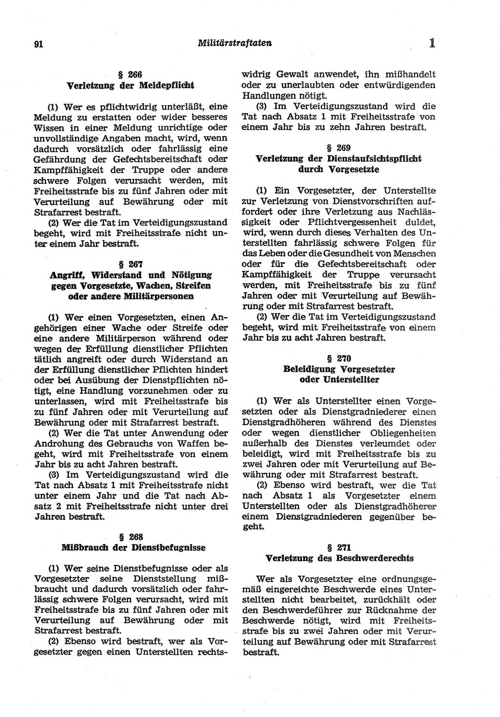 Strafgesetzbuch (StGB) der Deutschen Demokratischen Republik (DDR) und angrenzende Gesetze und Bestimmungen 1977, Seite 91 (StGB DDR Ges. Best. 1977, S. 91)
