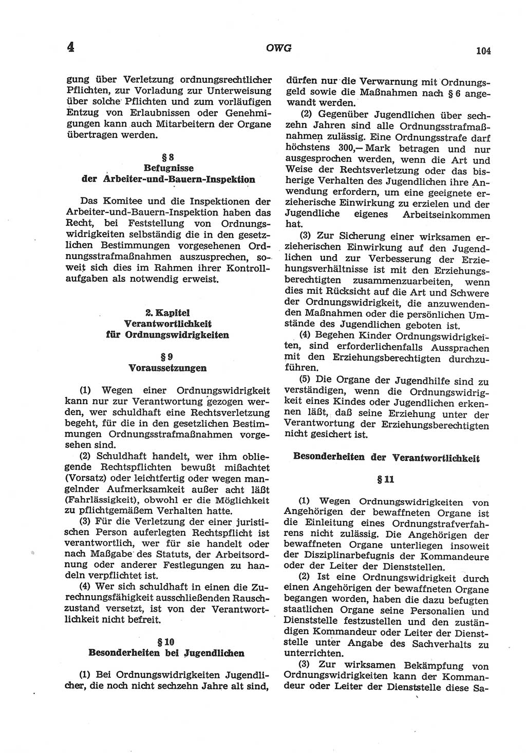 Strafgesetzbuch (StGB) der Deutschen Demokratischen Republik (DDR) und angrenzende Gesetze und Bestimmungen 1977, Seite 104 (StGB DDR Ges. Best. 1977, S. 104)