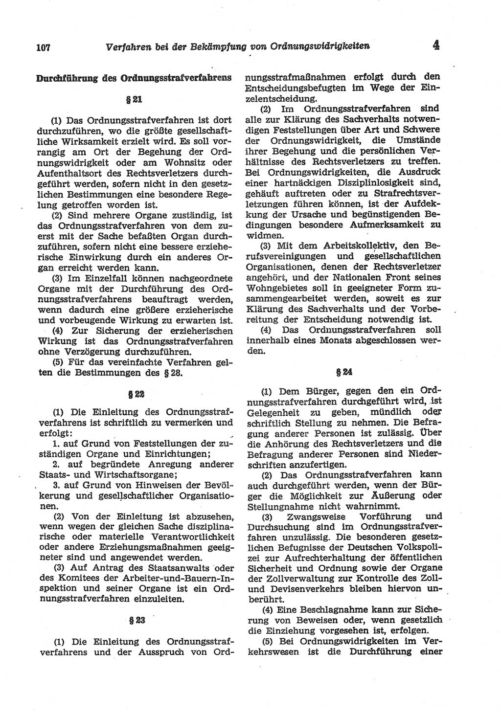 Strafgesetzbuch (StGB) der Deutschen Demokratischen Republik (DDR) und angrenzende Gesetze und Bestimmungen 1977, Seite 107 (StGB DDR Ges. Best. 1977, S. 107)