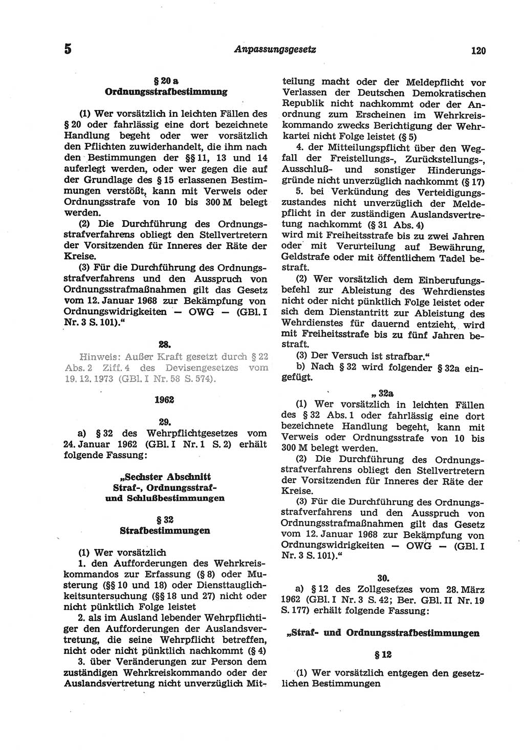 Strafgesetzbuch (StGB) der Deutschen Demokratischen Republik (DDR) und angrenzende Gesetze und Bestimmungen 1977, Seite 120 (StGB DDR Ges. Best. 1977, S. 120)