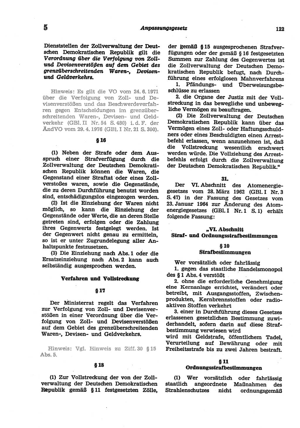 Strafgesetzbuch (StGB) der Deutschen Demokratischen Republik (DDR) und angrenzende Gesetze und Bestimmungen 1977, Seite 122 (StGB DDR Ges. Best. 1977, S. 122)