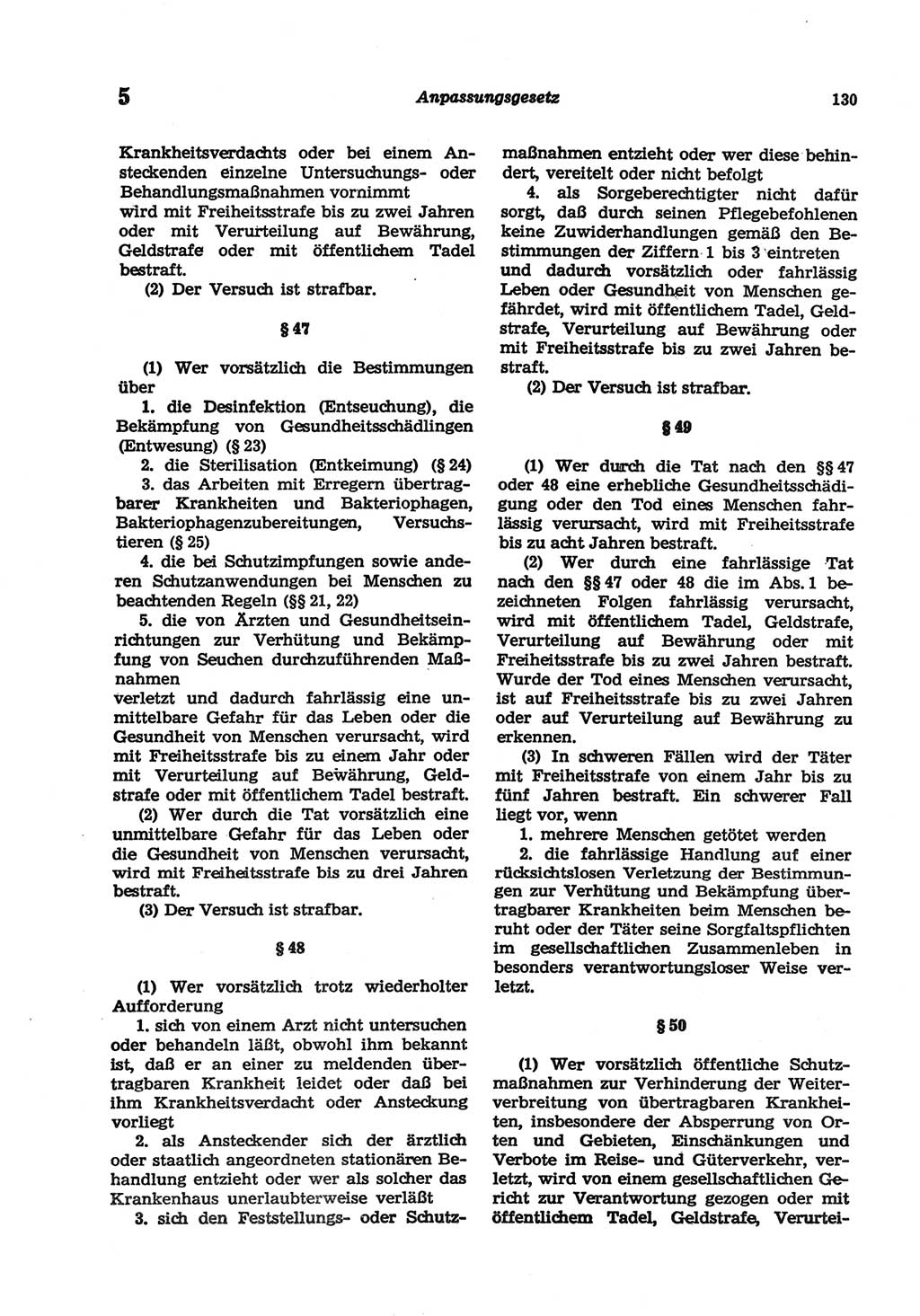 Strafgesetzbuch (StGB) der Deutschen Demokratischen Republik (DDR) und angrenzende Gesetze und Bestimmungen 1977, Seite 130 (StGB DDR Ges. Best. 1977, S. 130)