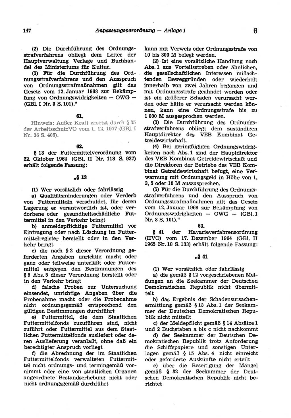 Strafgesetzbuch (StGB) der Deutschen Demokratischen Republik (DDR) und angrenzende Gesetze und Bestimmungen 1977, Seite 147 (StGB DDR Ges. Best. 1977, S. 147)