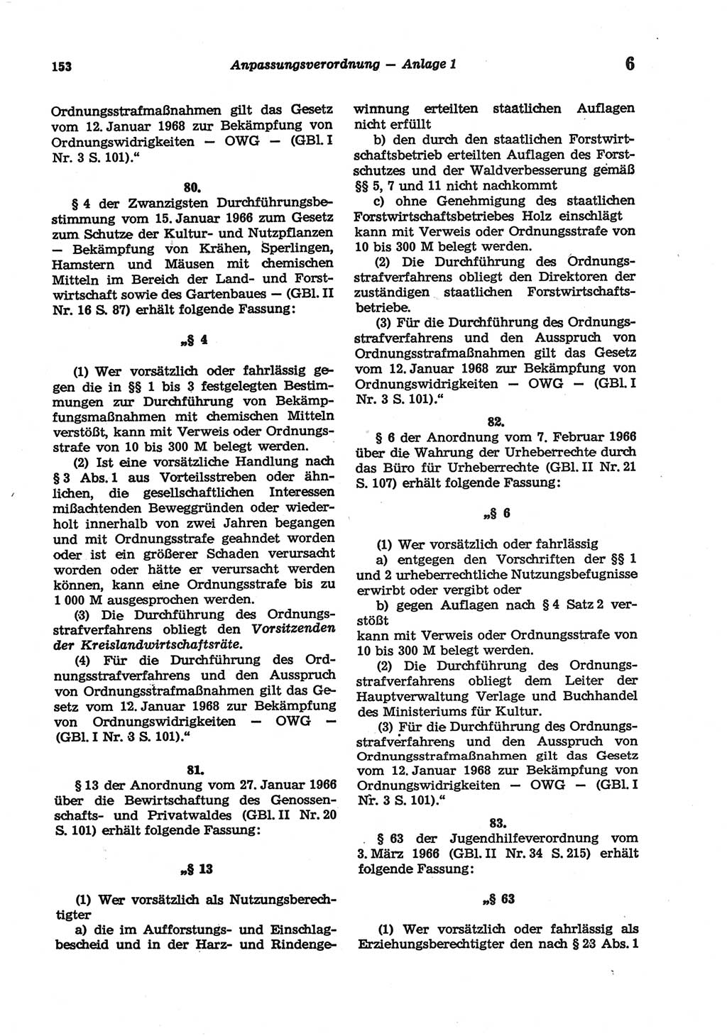 Strafgesetzbuch (StGB) der Deutschen Demokratischen Republik (DDR) und angrenzende Gesetze und Bestimmungen 1977, Seite 153 (StGB DDR Ges. Best. 1977, S. 153)