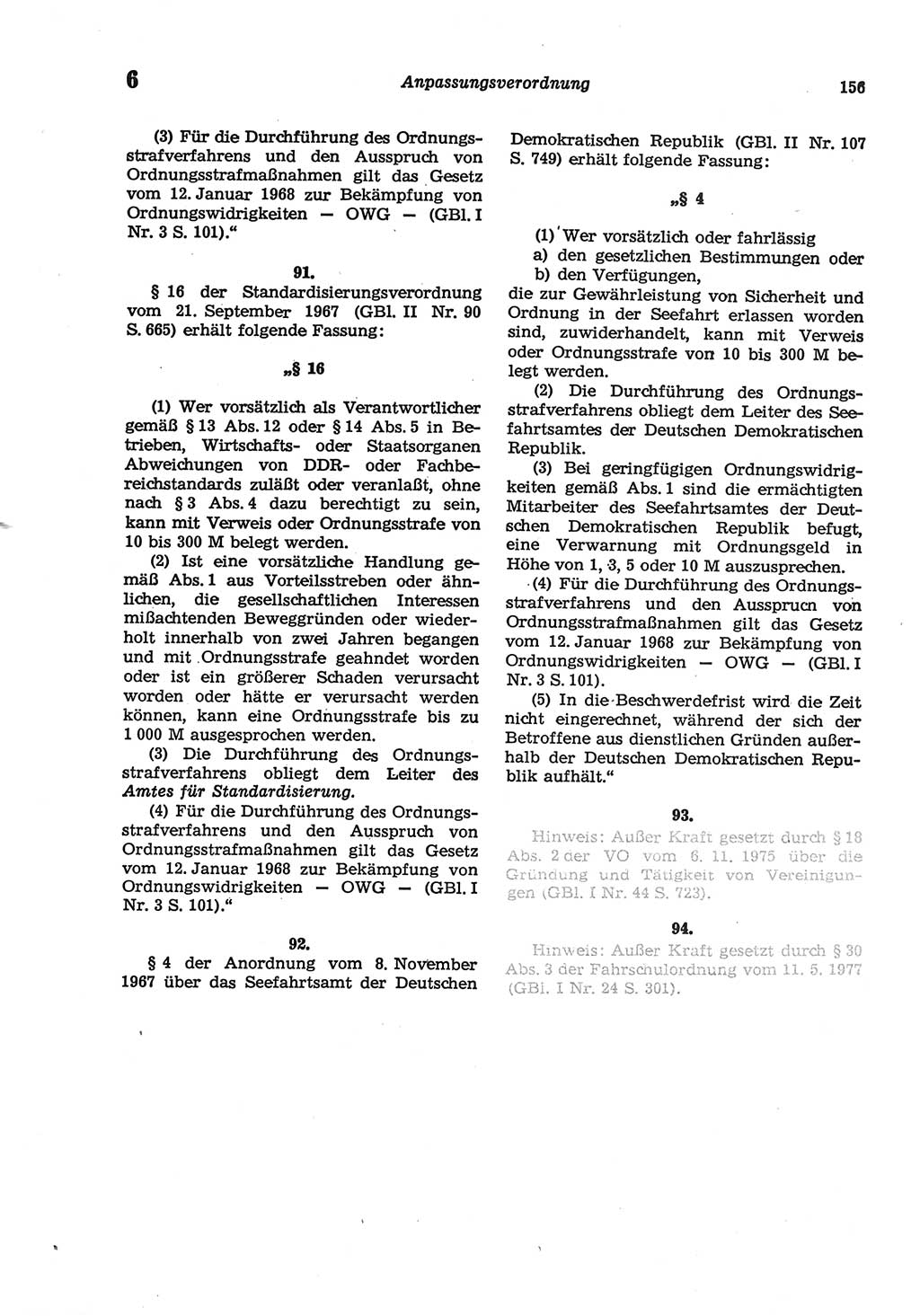 Strafgesetzbuch (StGB) der Deutschen Demokratischen Republik (DDR) und angrenzende Gesetze und Bestimmungen 1977, Seite 156 (StGB DDR Ges. Best. 1977, S. 156)