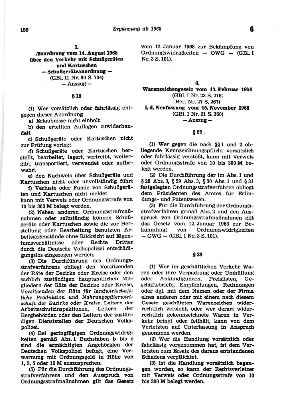 Strafgesetzbuch (StGB) der Deutschen Demokratischen Republik (DDR) und angrenzende Gesetze und Bestimmungen 1977, Seite 159 (StGB DDR Ges. Best. 1977, S. 159)