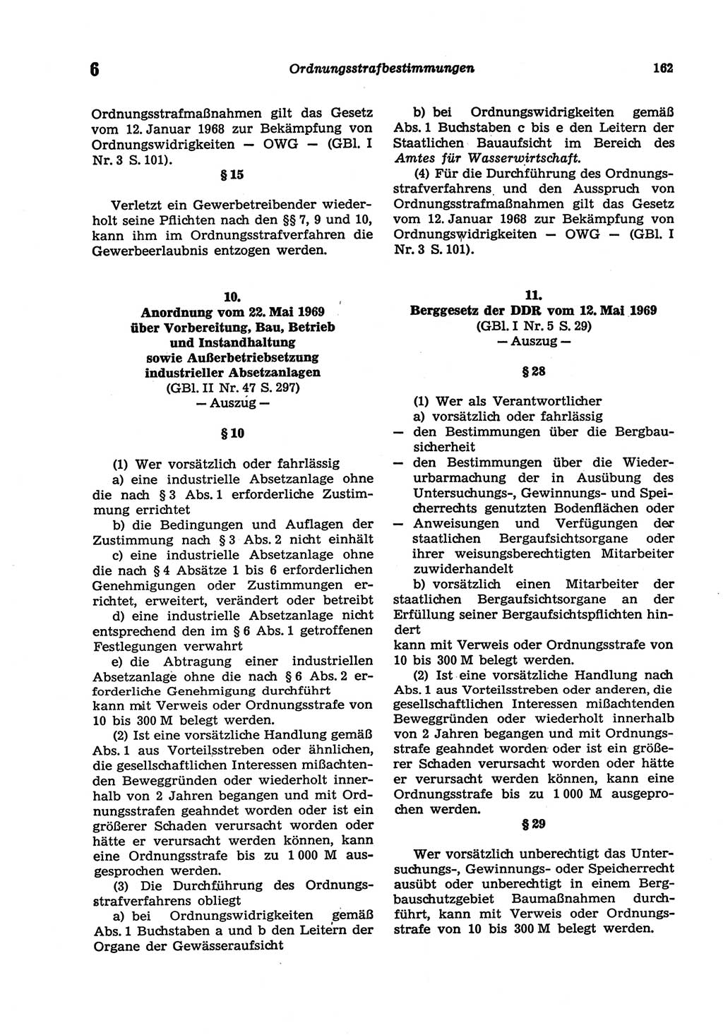 Strafgesetzbuch (StGB) der Deutschen Demokratischen Republik (DDR) und angrenzende Gesetze und Bestimmungen 1977, Seite 162 (StGB DDR Ges. Best. 1977, S. 162)