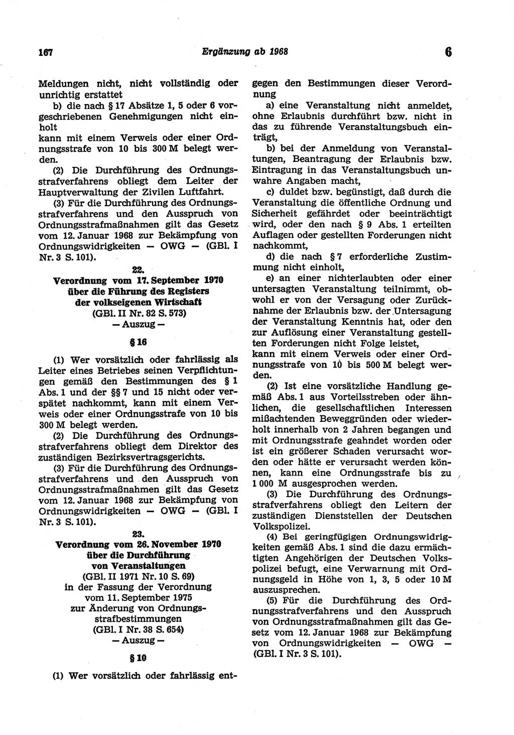 Strafgesetzbuch (StGB) der Deutschen Demokratischen Republik (DDR) und angrenzende Gesetze und Bestimmungen 1977, Seite 167 (StGB DDR Ges. Best. 1977, S. 167)