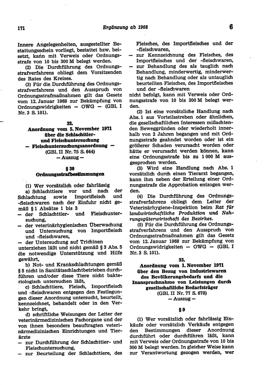 Strafgesetzbuch (StGB) der Deutschen Demokratischen Republik (DDR) und angrenzende Gesetze und Bestimmungen 1977, Seite 171 (StGB DDR Ges. Best. 1977, S. 171)