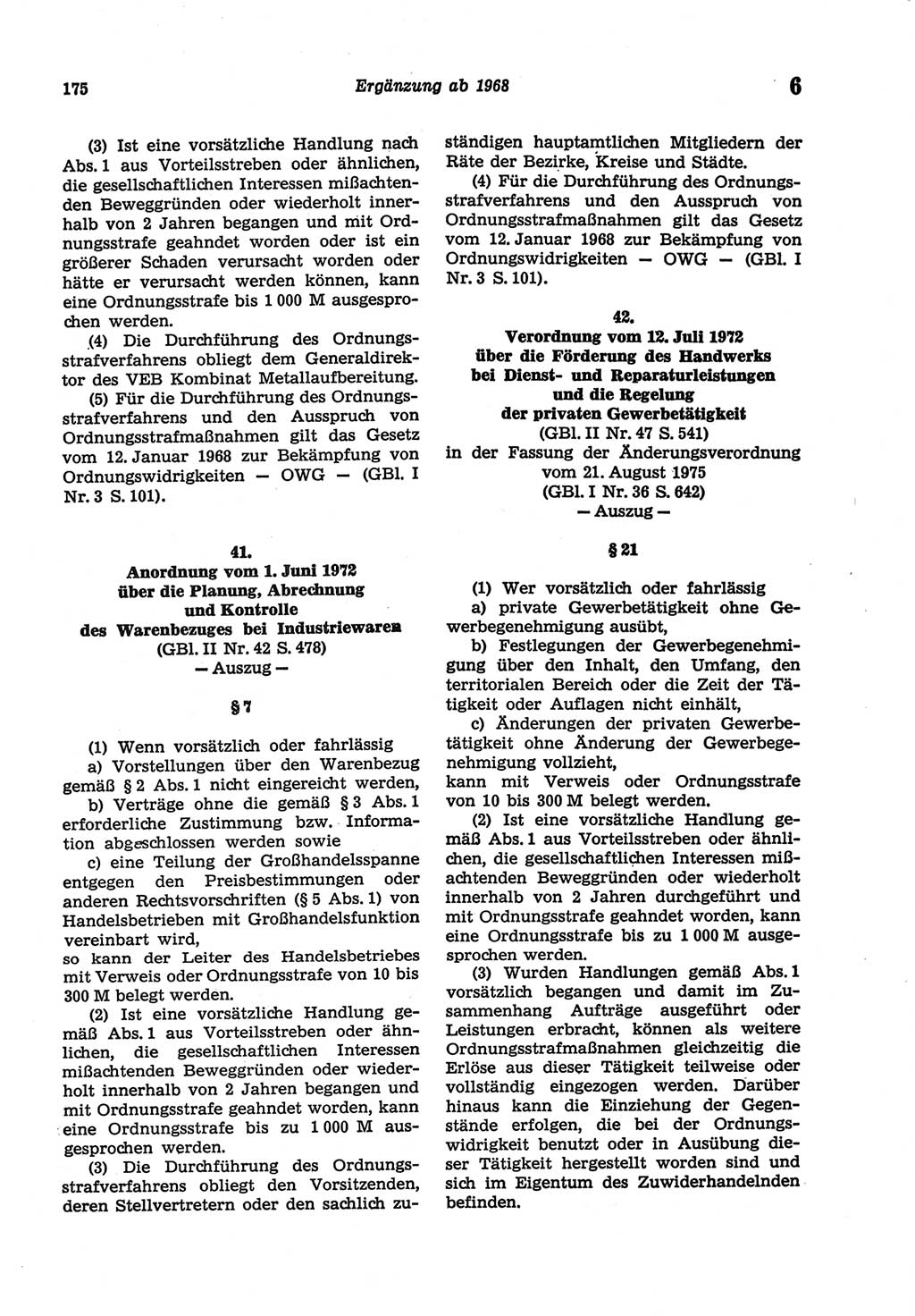 Strafgesetzbuch (StGB) der Deutschen Demokratischen Republik (DDR) und angrenzende Gesetze und Bestimmungen 1977, Seite 175 (StGB DDR Ges. Best. 1977, S. 175)