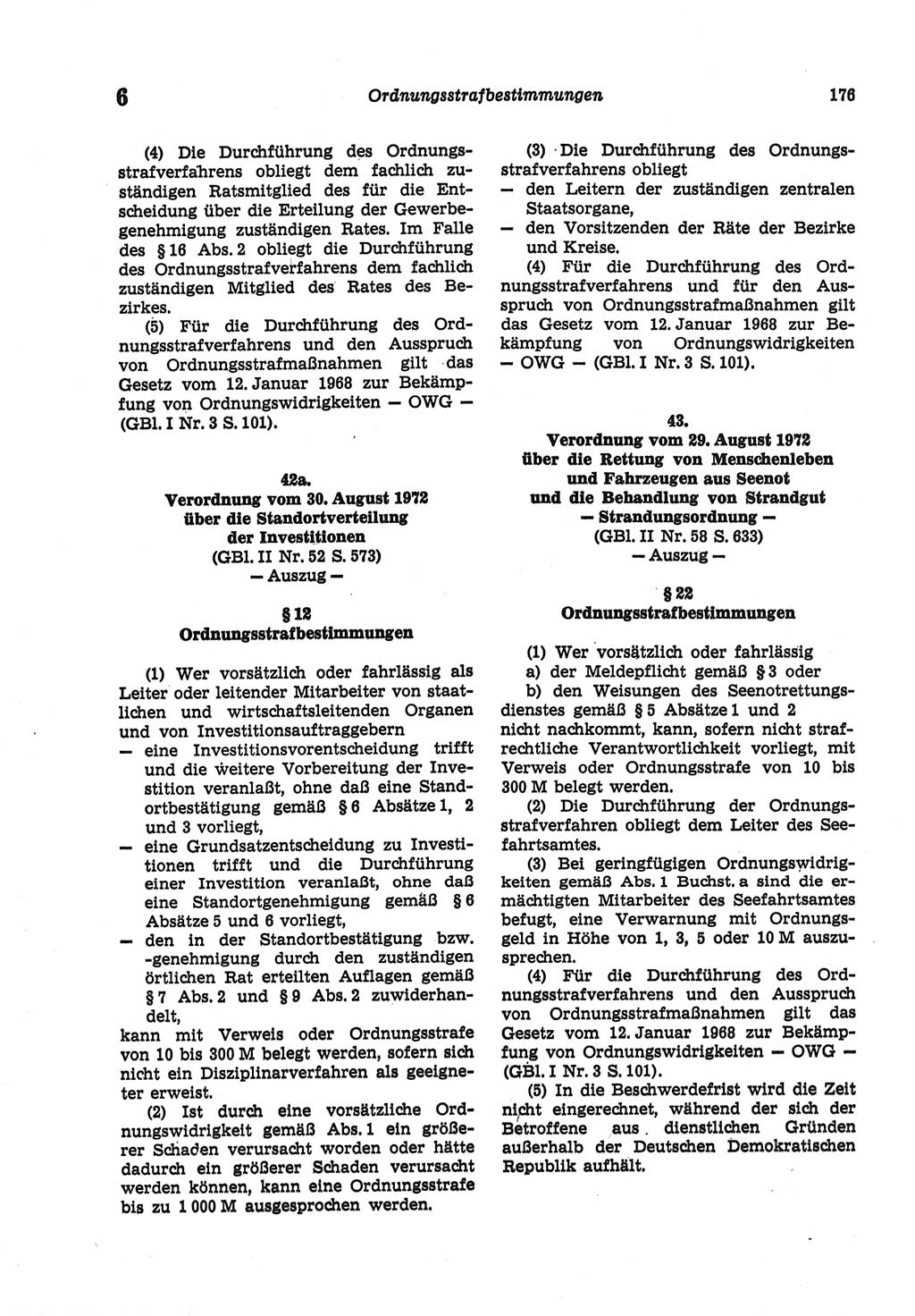 Strafgesetzbuch (StGB) der Deutschen Demokratischen Republik (DDR) und angrenzende Gesetze und Bestimmungen 1977, Seite 176 (StGB DDR Ges. Best. 1977, S. 176)