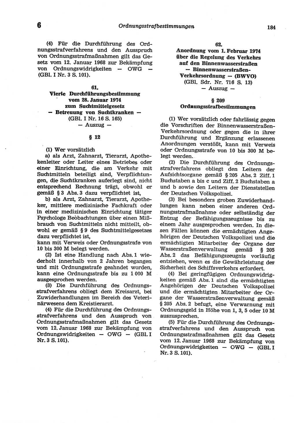 Strafgesetzbuch (StGB) der Deutschen Demokratischen Republik (DDR) und angrenzende Gesetze und Bestimmungen 1977, Seite 184 (StGB DDR Ges. Best. 1977, S. 184)