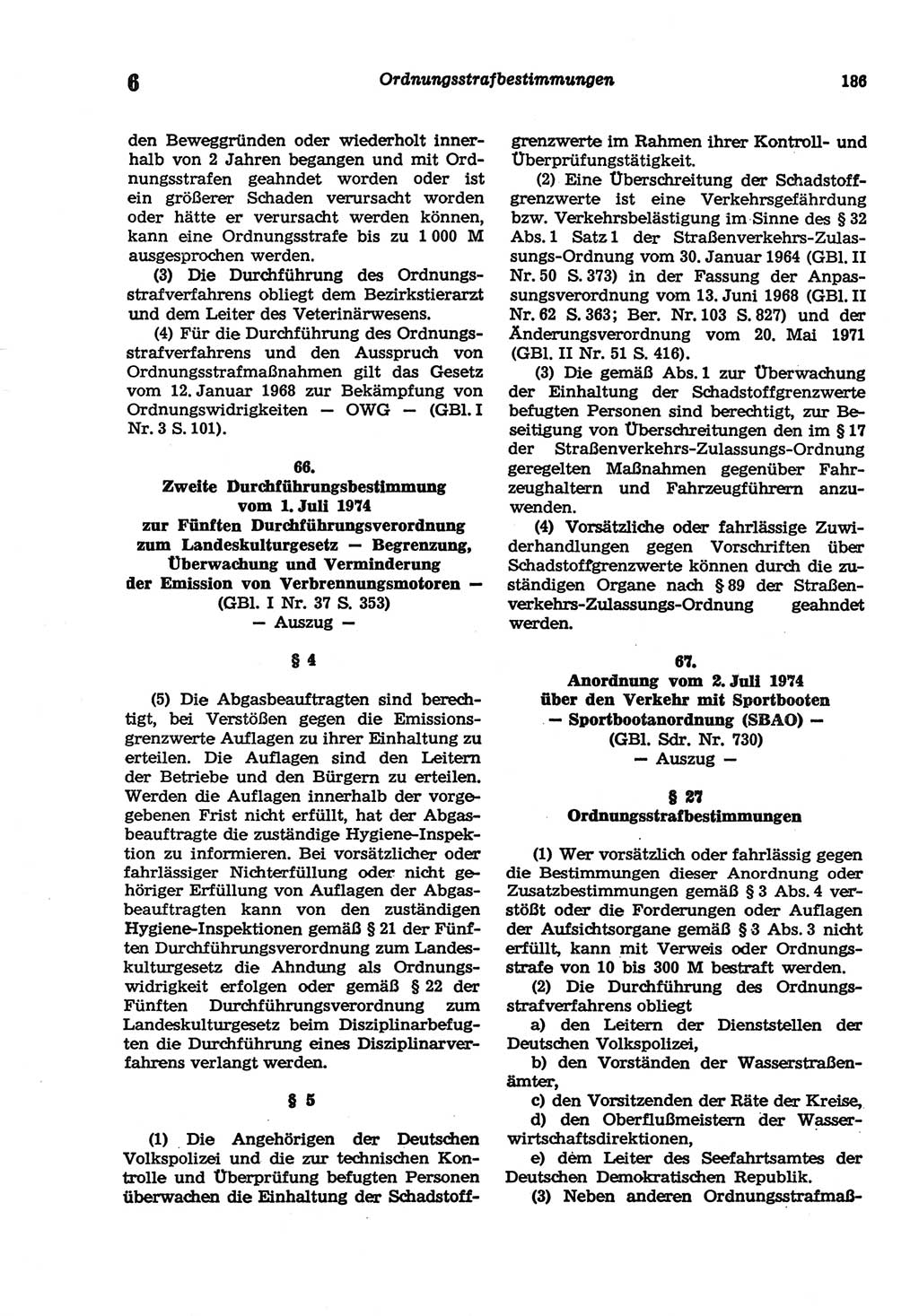 Strafgesetzbuch (StGB) der Deutschen Demokratischen Republik (DDR) und angrenzende Gesetze und Bestimmungen 1977, Seite 186 (StGB DDR Ges. Best. 1977, S. 186)