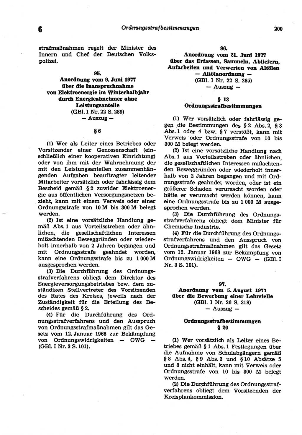 Strafgesetzbuch (StGB) der Deutschen Demokratischen Republik (DDR) und angrenzende Gesetze und Bestimmungen 1977, Seite 200 (StGB DDR Ges. Best. 1977, S. 200)