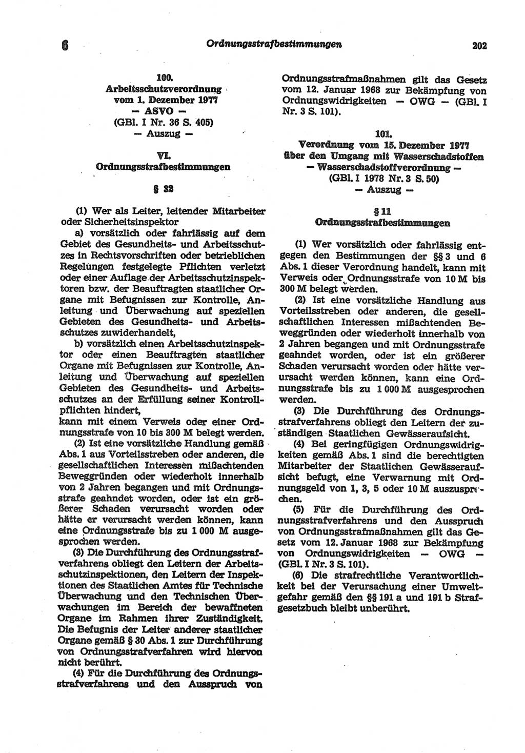 Strafgesetzbuch (StGB) der Deutschen Demokratischen Republik (DDR) und angrenzende Gesetze und Bestimmungen 1977, Seite 202 (StGB DDR Ges. Best. 1977, S. 202)