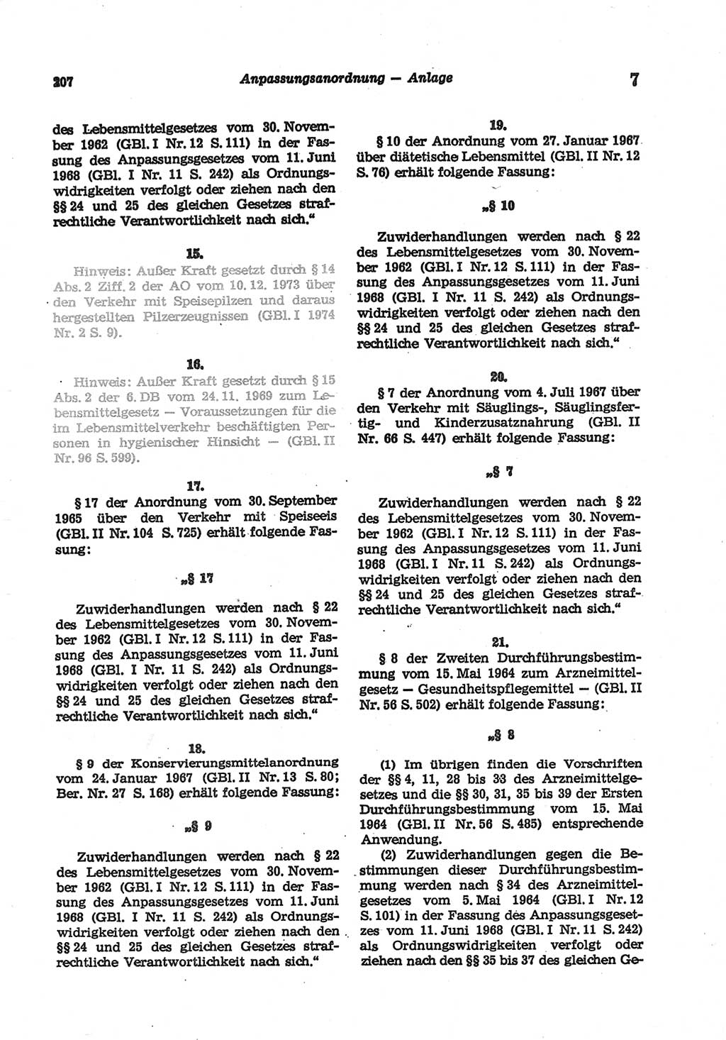 Strafgesetzbuch (StGB) der Deutschen Demokratischen Republik (DDR) und angrenzende Gesetze und Bestimmungen 1977, Seite 207 (StGB DDR Ges. Best. 1977, S. 207)