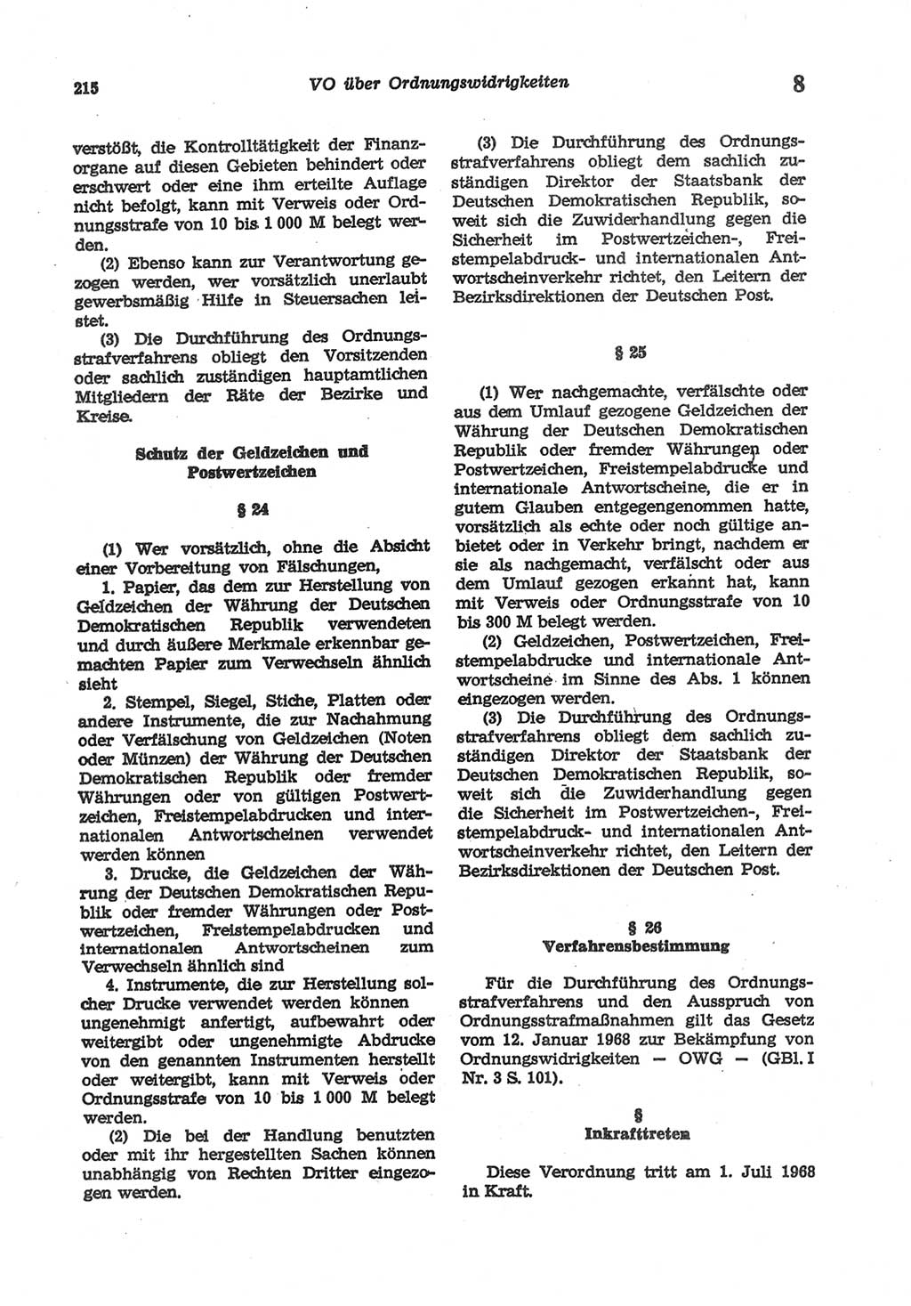 Strafgesetzbuch (StGB) der Deutschen Demokratischen Republik (DDR) und angrenzende Gesetze und Bestimmungen 1977, Seite 215 (StGB DDR Ges. Best. 1977, S. 215)