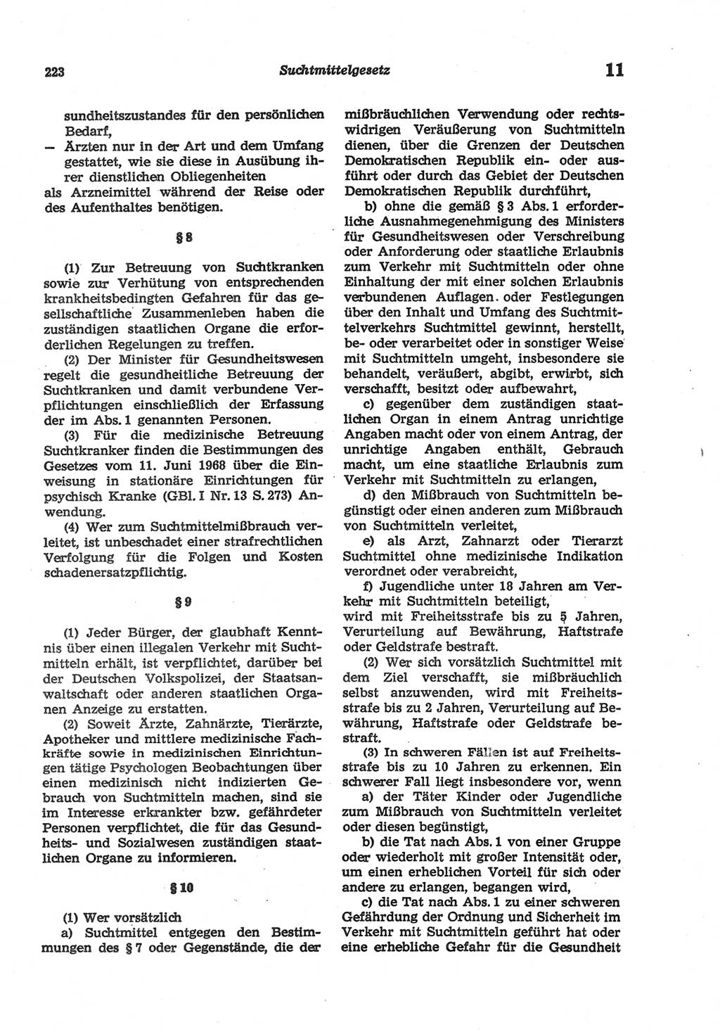 Strafgesetzbuch (StGB) der Deutschen Demokratischen Republik (DDR) und angrenzende Gesetze und Bestimmungen 1977, Seite 223 (StGB DDR Ges. Best. 1977, S. 223)
