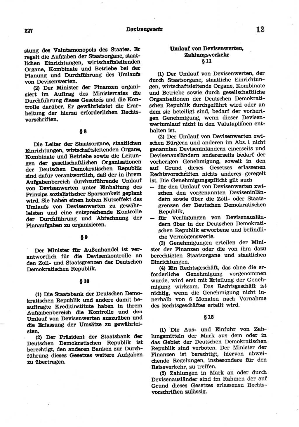 Strafgesetzbuch (StGB) der Deutschen Demokratischen Republik (DDR) und angrenzende Gesetze und Bestimmungen 1977, Seite 227 (StGB DDR Ges. Best. 1977, S. 227)