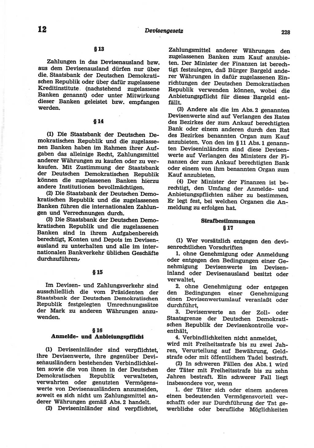 Strafgesetzbuch (StGB) der Deutschen Demokratischen Republik (DDR) und angrenzende Gesetze und Bestimmungen 1977, Seite 228 (StGB DDR Ges. Best. 1977, S. 228)