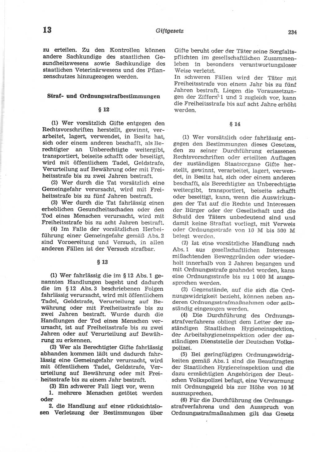 Strafgesetzbuch (StGB) der Deutschen Demokratischen Republik (DDR) und angrenzende Gesetze und Bestimmungen 1977, Seite 234 (StGB DDR Ges. Best. 1977, S. 234)