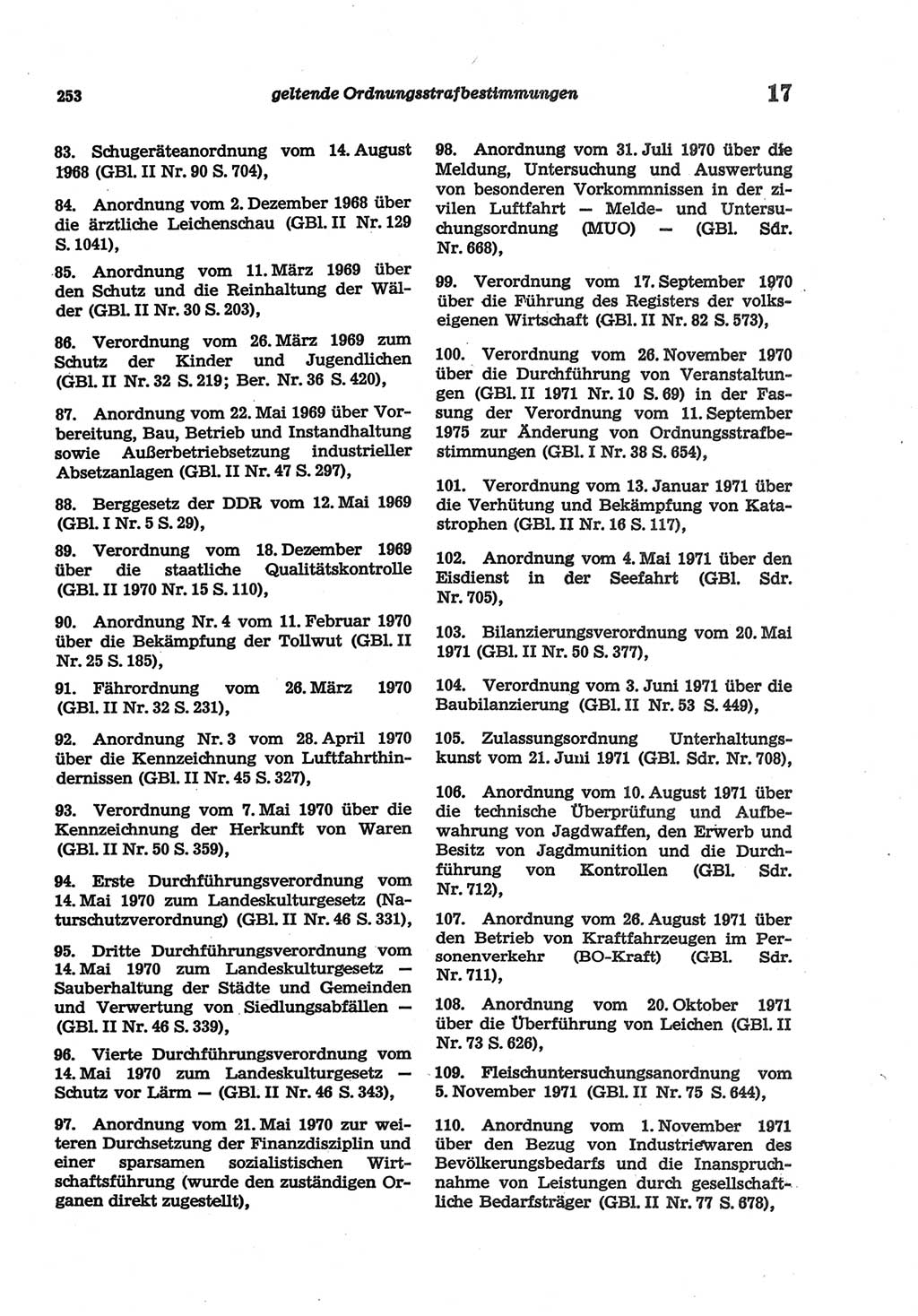 Strafgesetzbuch (StGB) der Deutschen Demokratischen Republik (DDR) und angrenzende Gesetze und Bestimmungen 1977, Seite 253 (StGB DDR Ges. Best. 1977, S. 253)