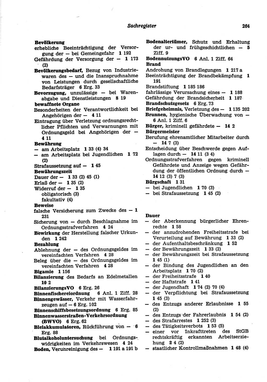 Strafgesetzbuch (StGB) der Deutschen Demokratischen Republik (DDR) und angrenzende Gesetze und Bestimmungen 1977, Seite 264 (StGB DDR Ges. Best. 1977, S. 264)