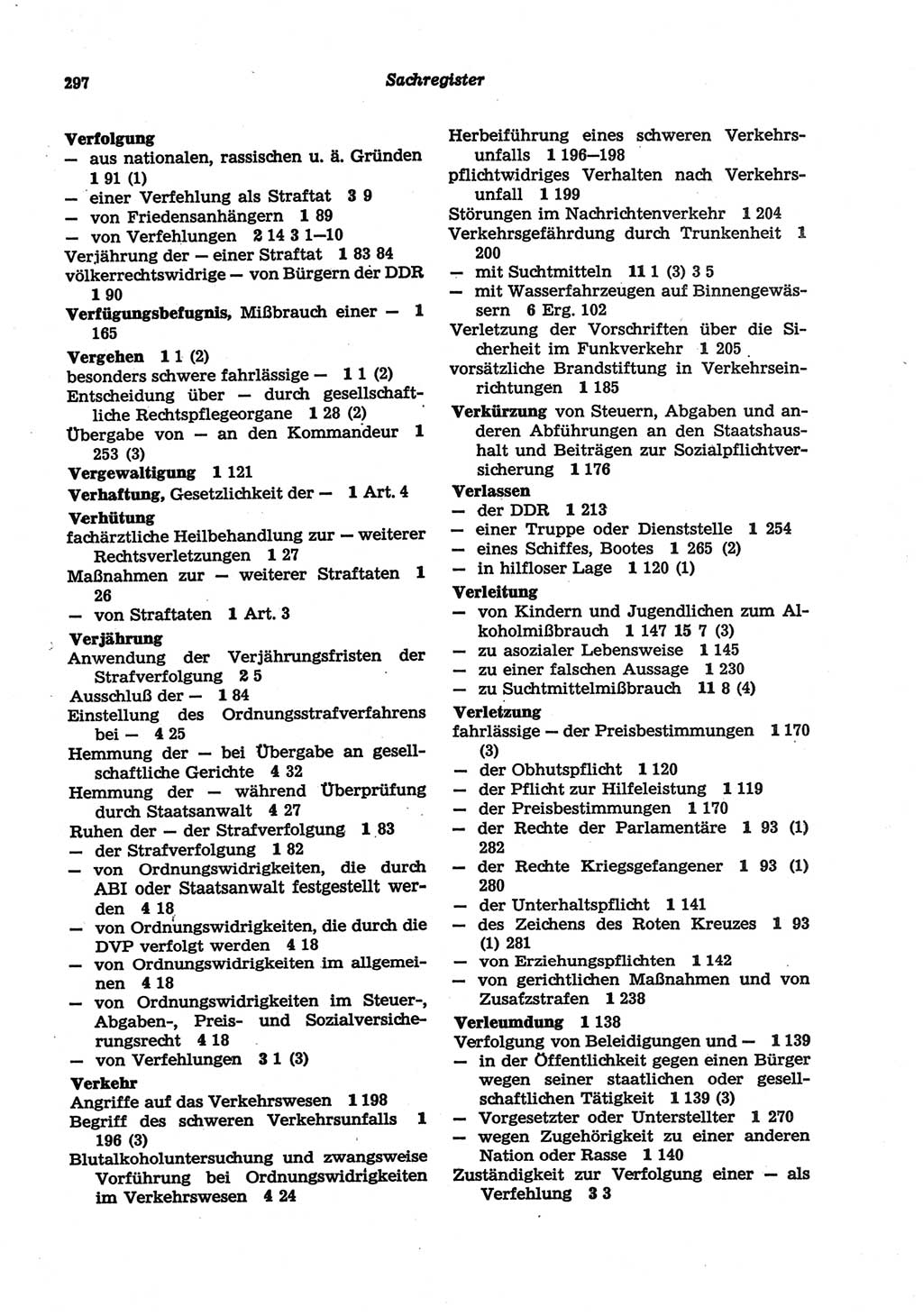 Strafgesetzbuch (StGB) der Deutschen Demokratischen Republik (DDR) und angrenzende Gesetze und Bestimmungen 1977, Seite 297 (StGB DDR Ges. Best. 1977, S. 297)