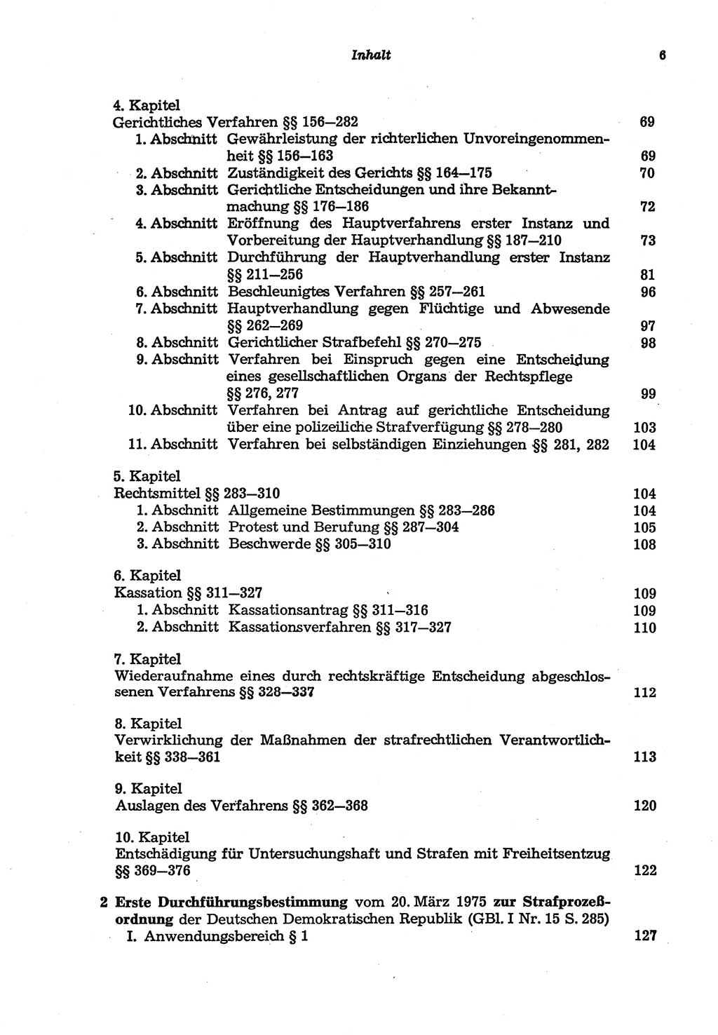 Strafprozeßordnung (StPO) der Deutschen Demokratischen Republik (DDR) sowie angrenzende Gesetze und Bestimmungen 1977, Seite 6 (StPO DDR Ges. Best. 1977, S. 6)